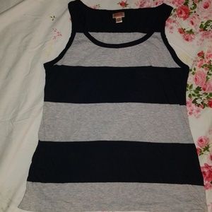 Black and grey striped tank